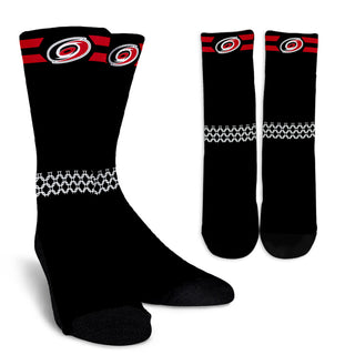 Round Striped Fascinating Sport Carolina Hurricanes Crew Socks