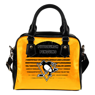 Back Fashion Round Charming Pittsburgh Penguins Shoulder Handbags