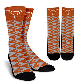 Chevron Lovely Kind Goodness Air Texas Longhorns Crew Socks