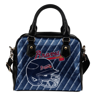 Couple Helmet Enchanting Logo Atlanta Braves Shoulder Handbags
