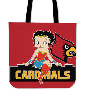 Wonder Betty Boop Louisville Cardinals Tote Bags