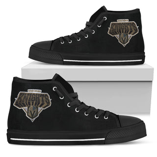 3D Simple Logo Vegas Golden Knights High Top Shoes