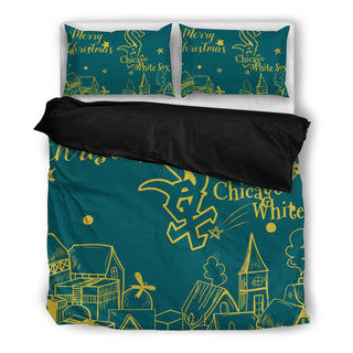 Nice Present Comfortable Christmas Chicago White Sox Bedding Sets