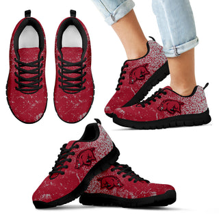 Light Tiny Pixel Smashing Pieces Arkansas Razorbacks Sneakers