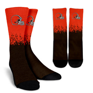 Exquisite Fabulous Pattern Little Pieces Cleveland Browns Crew Socks