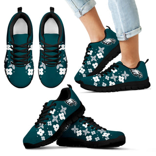 Flowers Pattern Philadelphia Eagles Sneakers