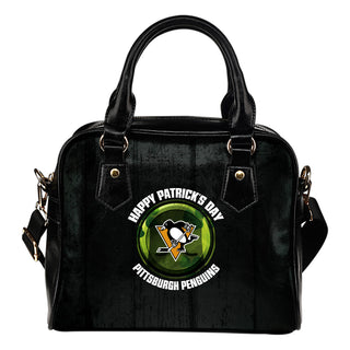 Retro Scene Lovely Shining Patrick's Day Pittsburgh Penguins Shoulder Handbags