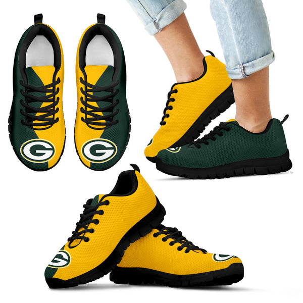 Two Colors Trending Lovely Green Bay Packers Sneakers – Best Funny