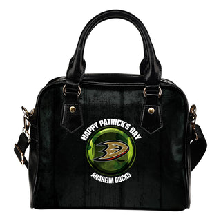 Retro Scene Lovely Shining Patrick's Day Anaheim Ducks Shoulder Handbags