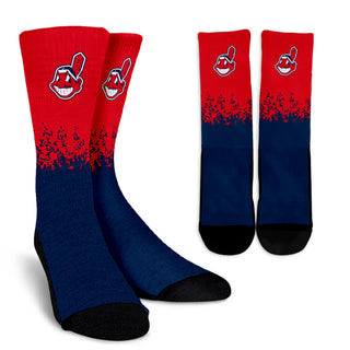 Exquisite Fabulous Pattern Little Pieces Cleveland Indians Crew Socks