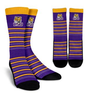 Amazing Circle Charming LSU Tigers Crew Socks