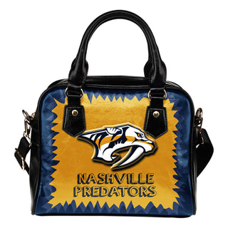 Jagged Saws Mouth Creepy Nashville Predators Shoulder Handbags