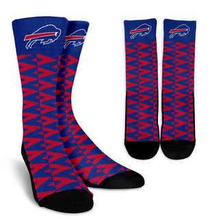 Chevron Lovely Kind Goodness Air Buffalo Bills Crew Socks