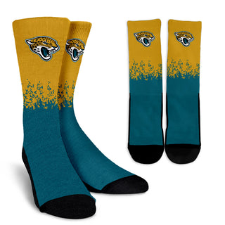 Exquisite Fabulous Pattern Little Pieces Jacksonville Jaguars Crew Socks