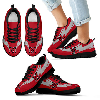 Three Amazing Good Line Charming Logo Miami RedHawks Sneakers