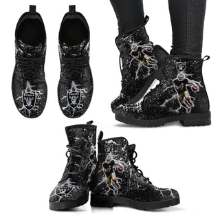 Player Running Inspring Fast Oakland Raiders Boots