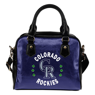 Central Beautiful Logo Circle Lucky Leaf Colorado Rockies Shoulder Handbags
