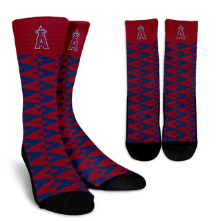 Chevron Lovely Kind Goodness Air Los Angeles Angels Crew Socks