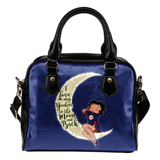 I Love My New York Yankees To The Moon And Back Shoulder Handbags - Best Funny Store