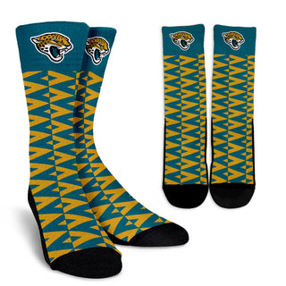 Chevron Lovely Kind Goodness Air Jacksonville Jaguars Crew Socks