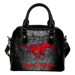 Wall Break SMU Mustangs Shoulder Handbags Women Purse