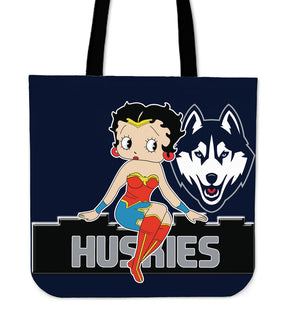 Wonder Betty Boop Connecticut Huskies Tote Bags