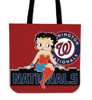 Wonder Betty Boop Washington Nationals Tote Bags