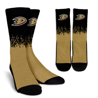 Exquisite Fabulous Pattern Little Pieces Anaheim Ducks Crew Socks