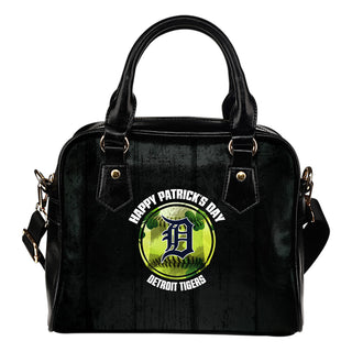 Retro Scene Lovely Shining Patrick's Day Detroit Tigers Shoulder Handbags