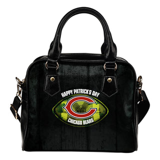 Retro Scene Lovely Shining Patrick's Day Chicago Bears Shoulder Handbags
