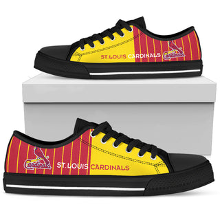Simple Design Vertical Stripes St. Louis Cardinals Low Top Shoes