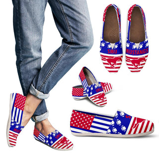American Flag SMU Mustangs Casual Shoes
