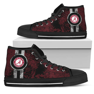 Triple Stripe Bar Dynamic Alabama Crimson Tide High Top Shoes V1