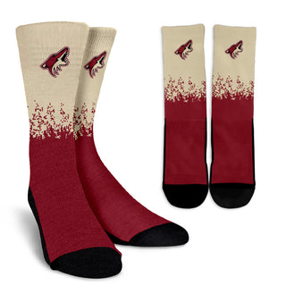 Exquisite Fabulous Pattern Little Pieces Arizona Coyotes Crew Socks