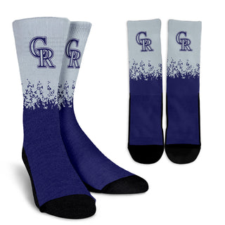 Exquisite Fabulous Pattern Little Pieces Colorado Rockies Crew Socks