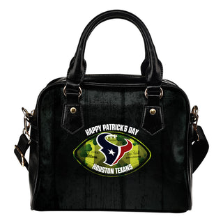 Retro Scene Lovely Shining Patrick's Day Houston Texans Shoulder Handbags
