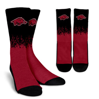Exquisite Fabulous Pattern Little Pieces Arkansas Razorbacks Crew Socks