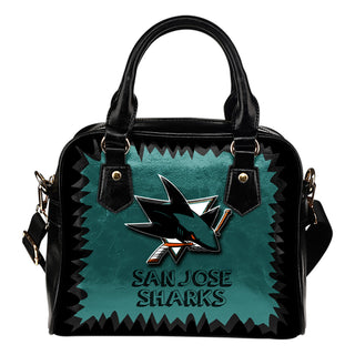 Jagged Saws Mouth Creepy San Jose Sharks Shoulder Handbags