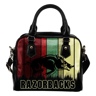 Vintage Silhouette Arkansas Razorbacks Purse Shoulder Handbag