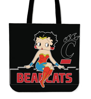 Wonder Betty Boop Cincinnati Bearcats Tote Bags