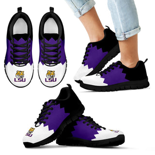 Incredible Line Zig Zag Disorder Beautiful LSU Tigers Sneakers
