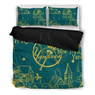 Nice Present Comfortable Christmas New York Yankees Bedding Sets
