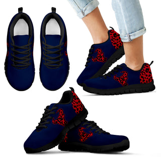 Cheetah Pattern Fabulous Houston Texans Sneakers