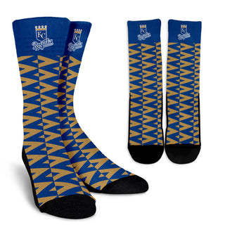Chevron Lovely Kind Goodness Air Kansas City Royals Crew Socks
