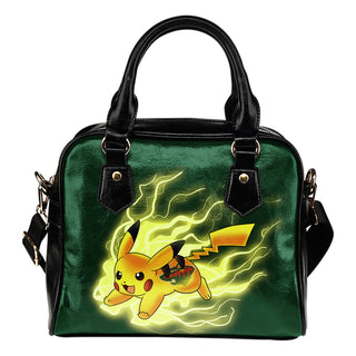 Pikachu Angry Moment Minnesota Wild Shoulder Handbags