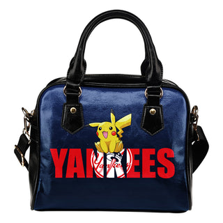 Pokemon Sit On Text New York Yankees Shoulder Handbags