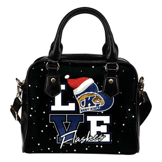 Love Word Christmas Sweet Kent State Golden Flashes Shoulder Handbags