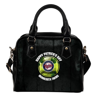 Retro Scene Lovely Shining Patrick's Day Minnesota Twins Shoulder Handbags
