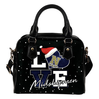 Love Word Christmas Sweet Navy Midshipmen Shoulder Handbags