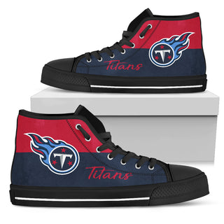 Divided Colours Stunning Logo Tennessee Titans High Top Shoes